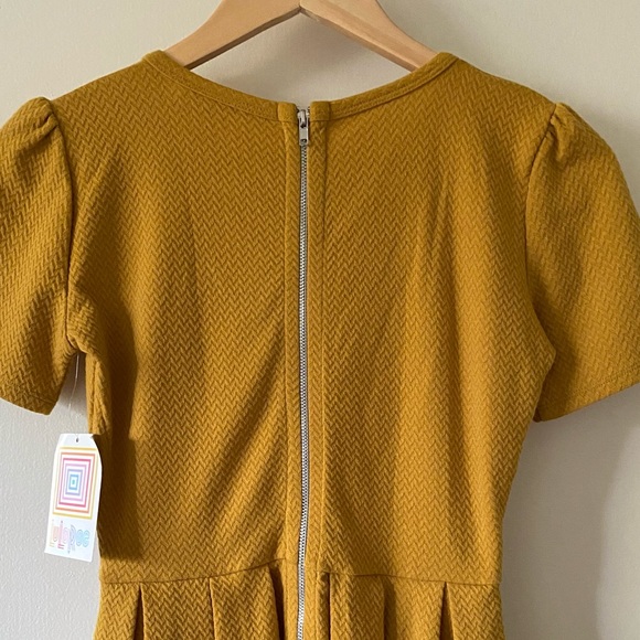 Mustard Yellow Lularoe Amelia Dress - Picture 2 of 5